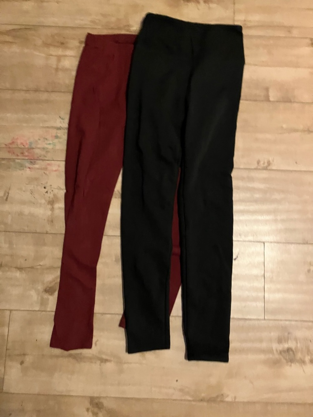 Tuff Athletics Kids Leggings in Black & Burgundy